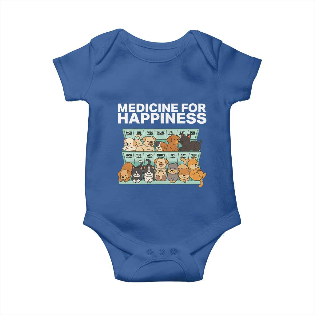 Funny Dog Lover Baby Onesie My Medicine For Happiness Called Cats Everyday TS10 Royal Blue Print Your Wear