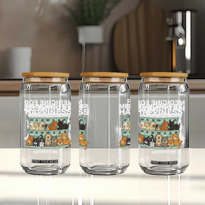 Funny Dog Lover Glass Can My Medicine For Happiness Called Cats Everyday TS10 Print Your Wear