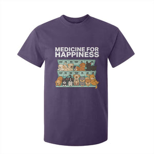 Funny Dog Lover T Shirt For Kid My Medicine For Happiness Called Cats Everyday TS10 Purple Print Your Wear