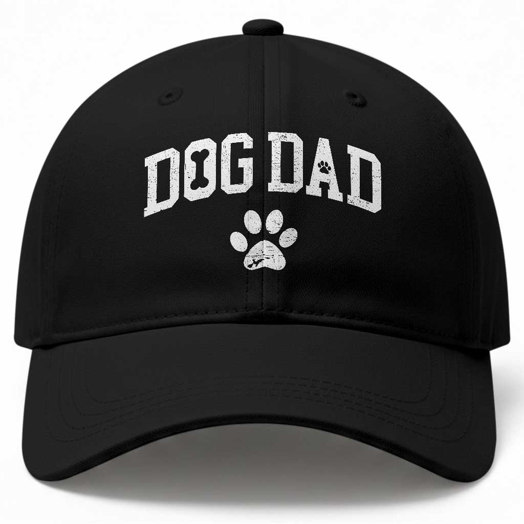 Retro Dog Dad Baseball Cap Distressed Fathers Day Gift for Dog Lovers TS10 Print Your Wear