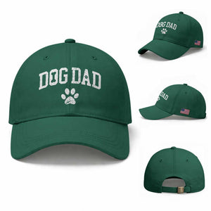 Retro Dog Dad Baseball Cap Distressed Fathers Day Gift for Dog Lovers TS10 Baseball Cap Universal Fit Irish Green Print Your Wear