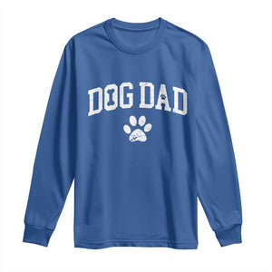 Retro Dog Dad Long Sleeve Shirt Distressed Fathers Day Gift for Dog Lovers TS10 Royal Blue Print Your Wear