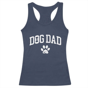 Retro Dog Dad Racerback Tank Top Distressed Fathers Day Gift for Dog Lovers TS10 Navy Print Your Wear
