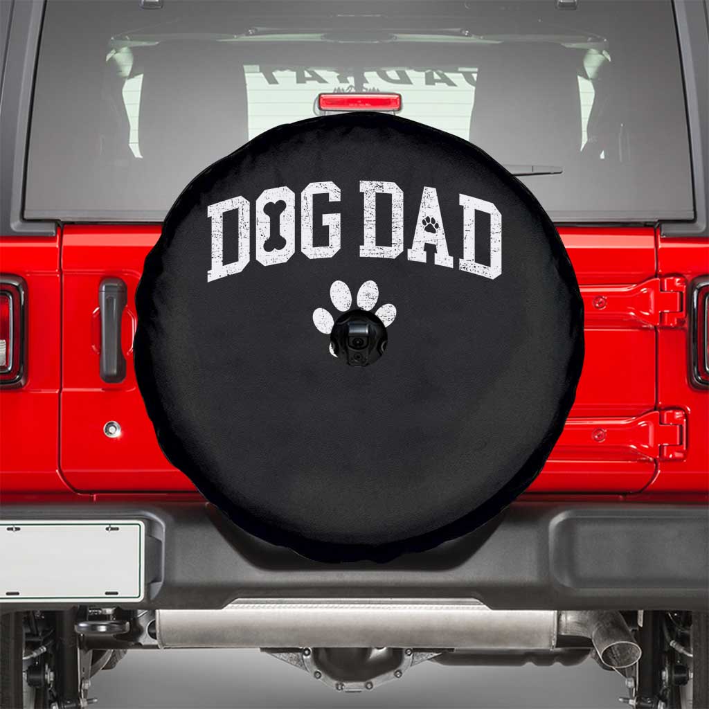 Retro Dog Dad Spare Tire Cover Distressed Fathers Day Gift for Dog Lovers TS10 Black Print Your Wear