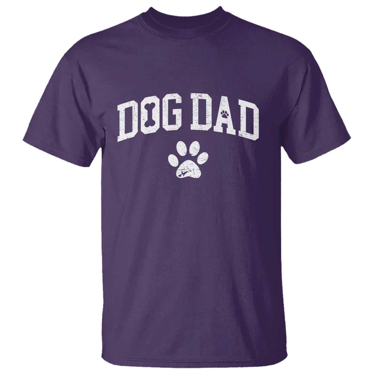 Retro Dog Dad T Shirt Distressed Fathers Day Gift for Dog Lovers TS10 Purple Print Your Wear