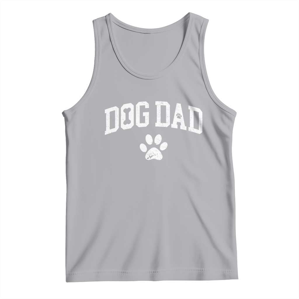 Retro Dog Dad Tank Top Distressed Fathers Day Gift for Dog Lovers TS10 Athletic Heather Print Your Wear