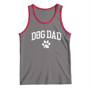 Retro Dog Dad Tank Top Distressed Fathers Day Gift for Dog Lovers TS10 Deep Heather Red Print Your Wear