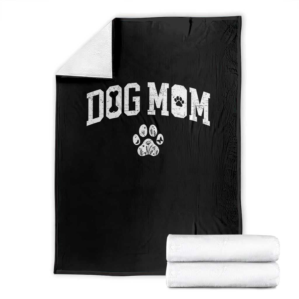 Dog Mom Throw Blanket Floral Fur Mama Gift For Her Mothers Day TS10 Black Print Your Wear