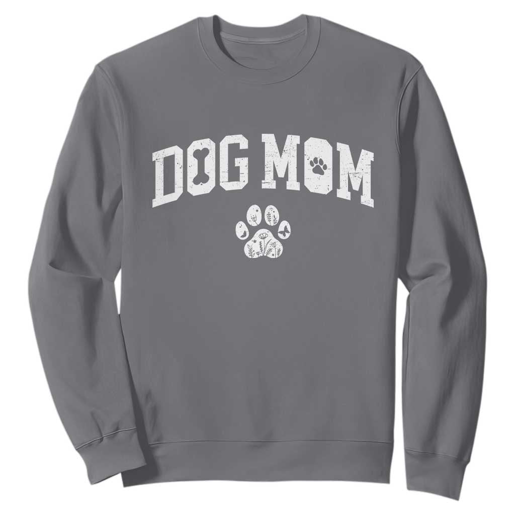 Dog Mom Sweatshirt Floral Fur Mama Gift For Her Mothers Day TS10 Charcoal Print Your Wear