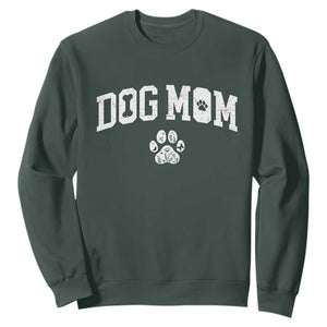 Dog Mom Sweatshirt Floral Fur Mama Gift For Her Mothers Day TS10 Dark Forest Green Print Your Wear