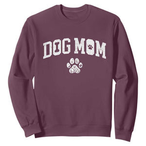 Dog Mom Sweatshirt Floral Fur Mama Gift For Her Mothers Day TS10 Maroon Print Your Wear