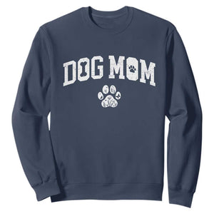 Dog Mom Sweatshirt Floral Fur Mama Gift For Her Mothers Day TS10 Navy Print Your Wear