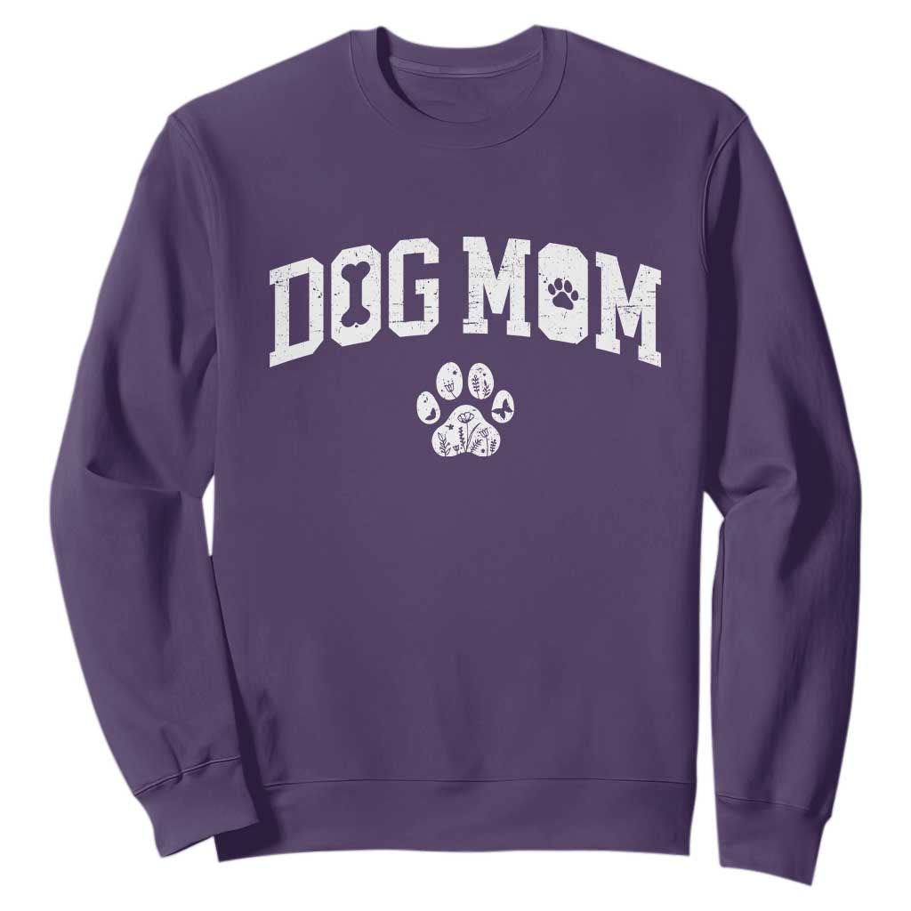 Dog Mom Sweatshirt Floral Fur Mama Gift For Her Mothers Day TS10 Purple Print Your Wear