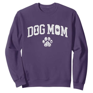 Dog Mom Sweatshirt Floral Fur Mama Gift For Her Mothers Day TS10 Purple Print Your Wear