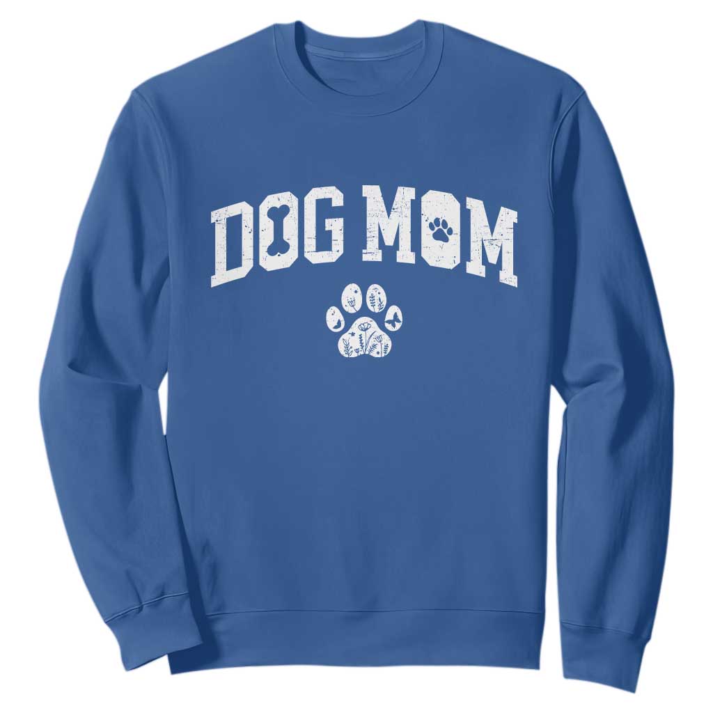 Dog Mom Sweatshirt Floral Fur Mama Gift For Her Mothers Day TS10 Royal Blue Print Your Wear