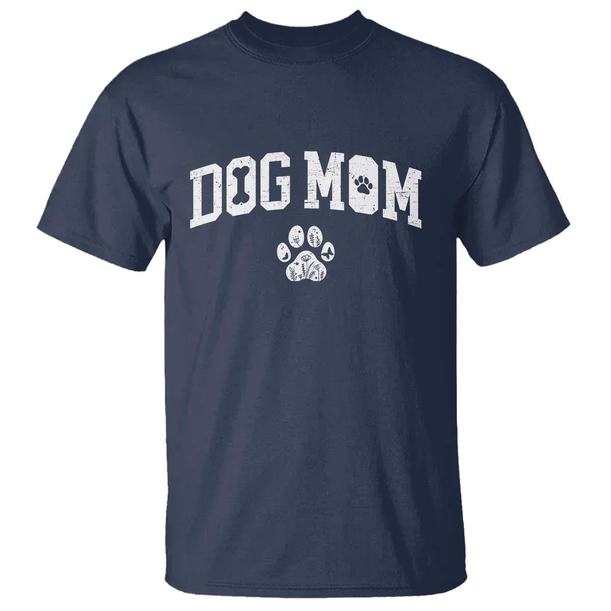 Dog Mom T Shirt Floral Fur Mama Gift For Her Mothers Day TS10 Navy Print Your Wear