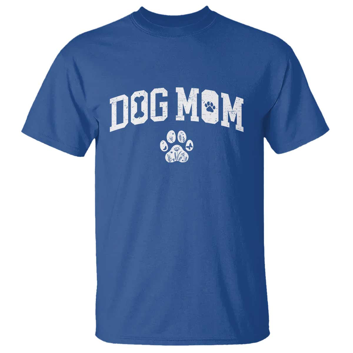 Dog Mom T Shirt Floral Fur Mama Gift For Her Mothers Day TS10 Royal Blue Print Your Wear