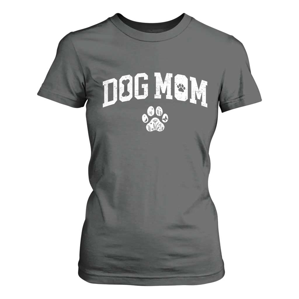 Dog Mom T Shirt For Women Floral Fur Mama Gift For Her Mothers Day TS10 Dark Heather Print Your Wear