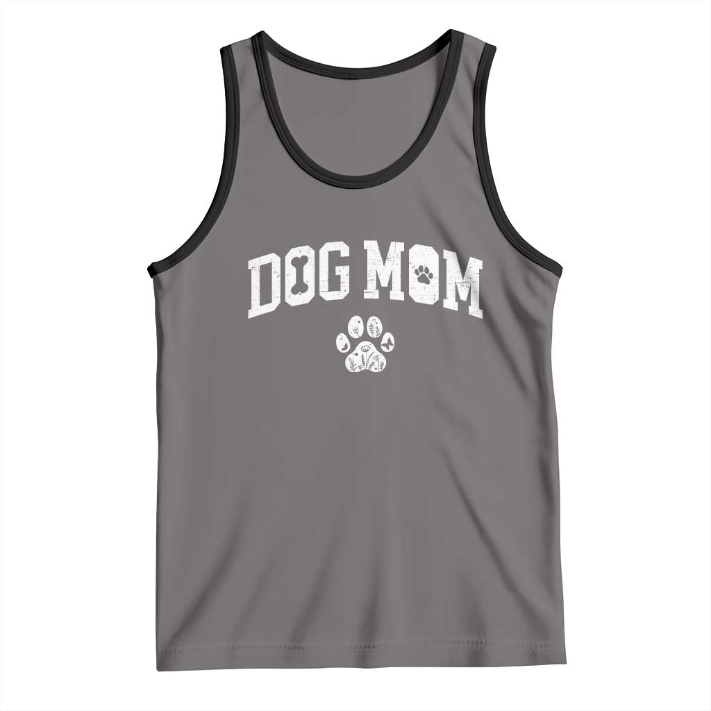 Dog Mom Tank Top Floral Fur Mama Gift For Her Mothers Day TS10 Deep Heather Black Print Your Wear