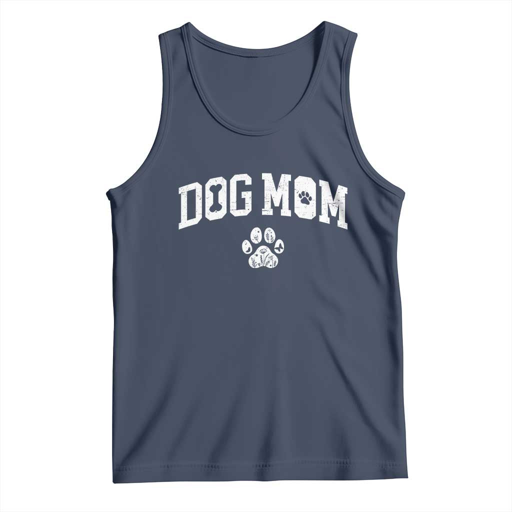 Dog Mom Tank Top Floral Fur Mama Gift For Her Mothers Day TS10 Navy Print Your Wear
