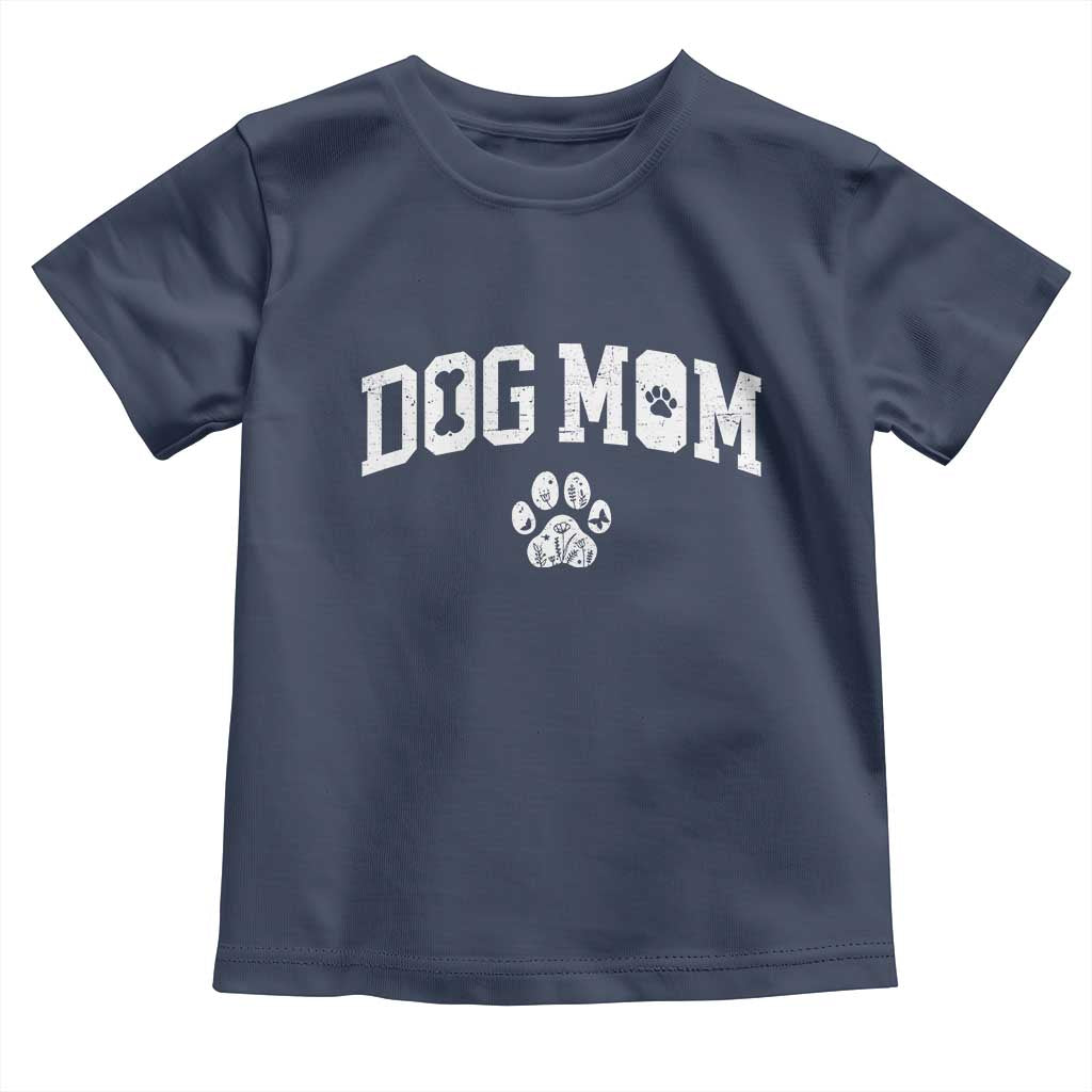 Dog Mom Toddler T Shirt Floral Fur Mama Gift For Her Mothers Day TS10 Navy Print Your Wear