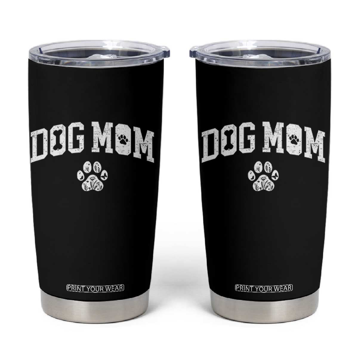 Dog Mom Tumbler Cup Floral Fur Mama Gift For Her Mothers Day TS10 Black Print Your Wear