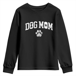 Dog Mom Youth Sweatshirt Floral Fur Mama Gift For Her Mothers Day TS10 Black Print Your Wear