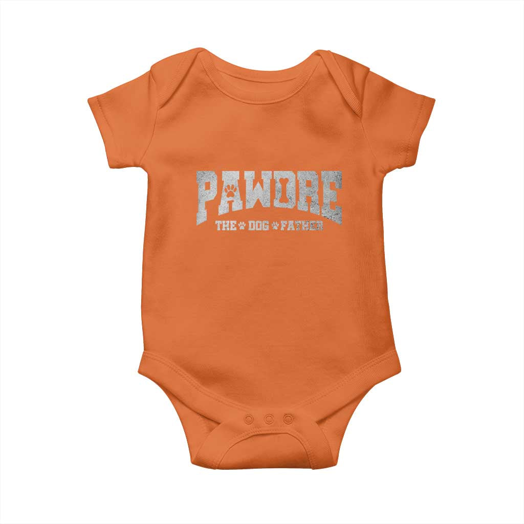 Pawdre The Dog Father Baby Onesie Dog Dad Christmas Fathers Day TS10 Orange Print Your Wear