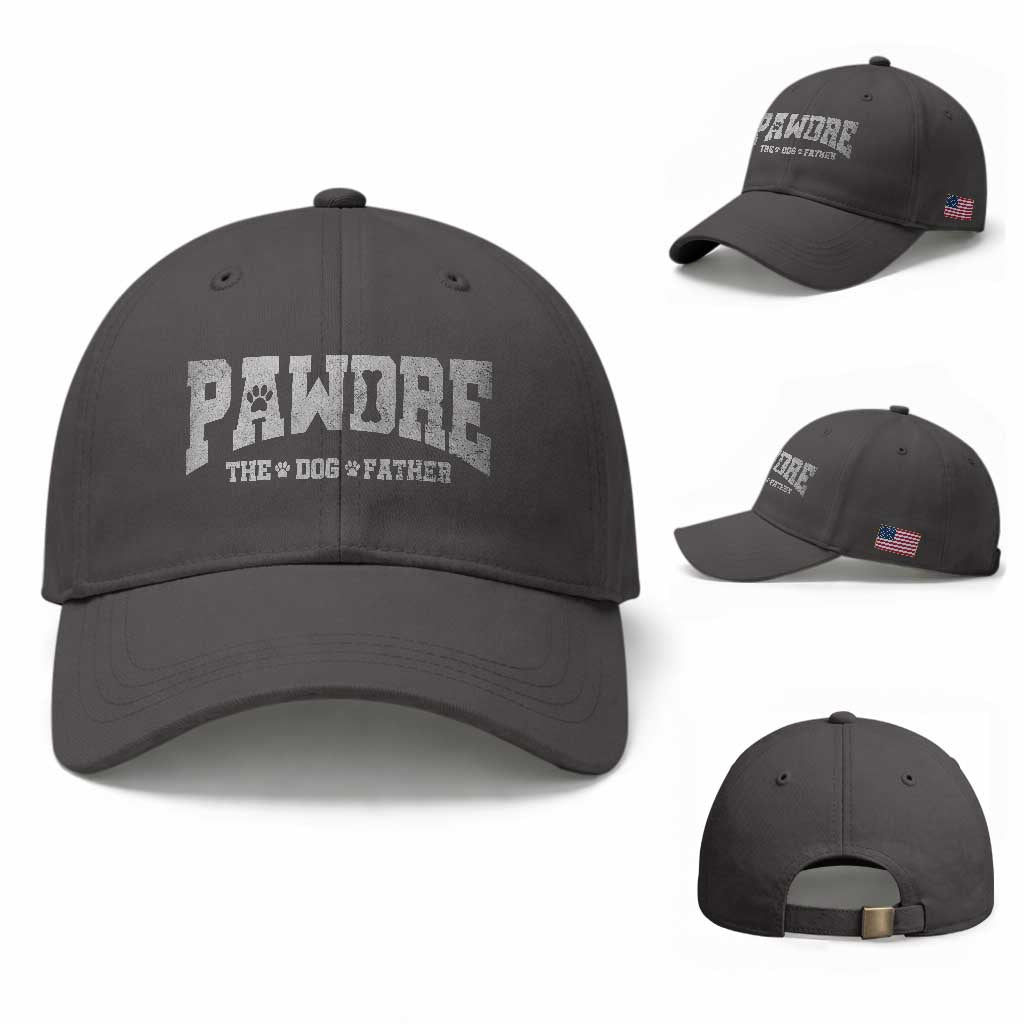 Pawdre The Dog Father Baseball Cap Dog Dad Christmas Fathers Day TS10 Baseball Cap Universal Fit Dark Gray Print Your Wear