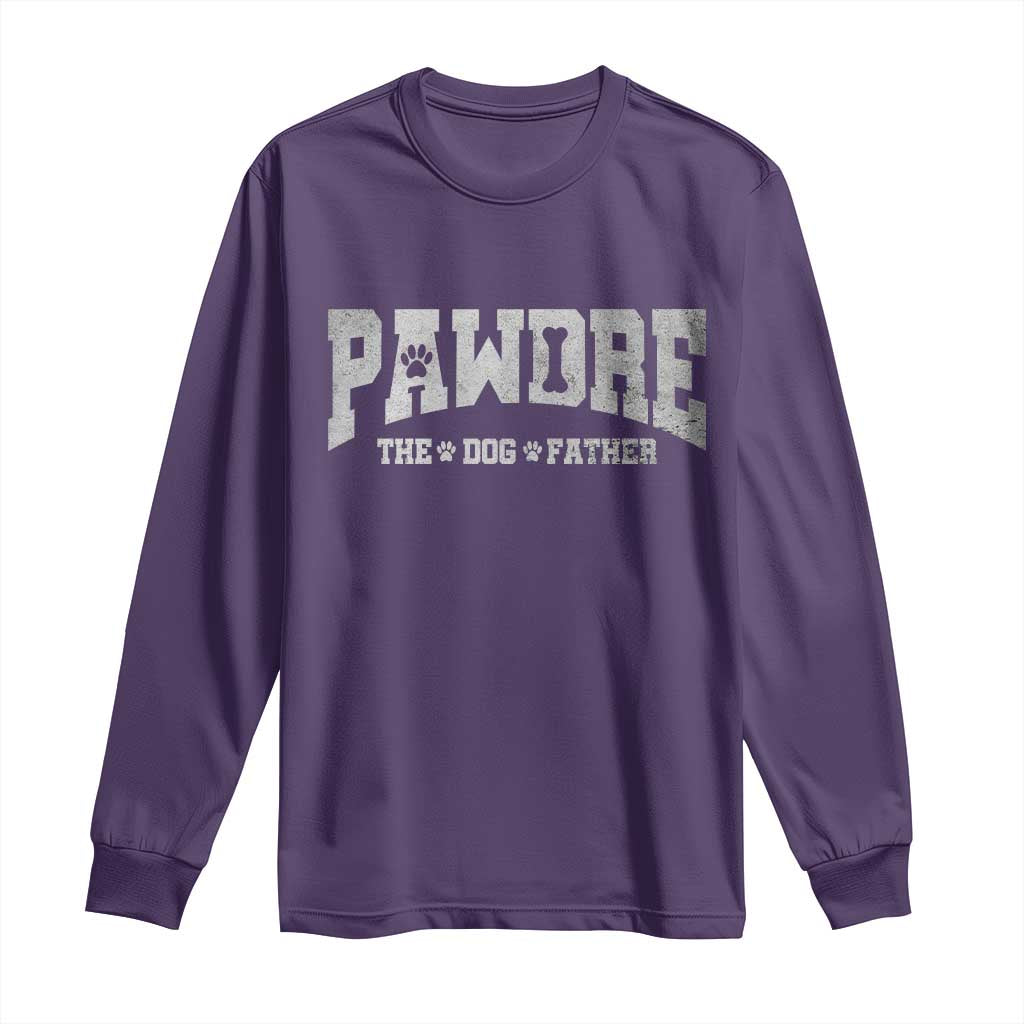 Pawdre The Dog Father Long Sleeve Shirt Dog Dad Christmas Fathers Day TS10 Purple Print Your Wear