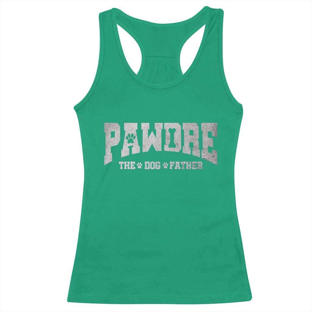 Pawdre The Dog Father Racerback Tank Top Dog Dad Christmas Fathers Day TS10 Irish Green Print Your Wear