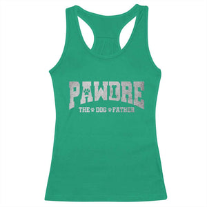 Pawdre The Dog Father Racerback Tank Top Dog Dad Christmas Fathers Day TS10 Irish Green Print Your Wear
