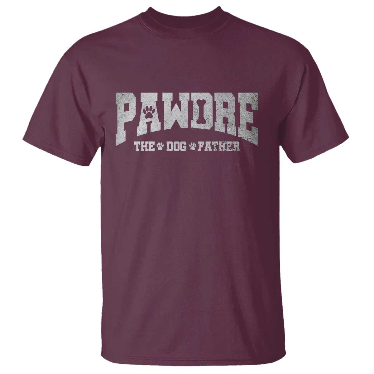 Pawdre The Dog Father T Shirt Dog Dad Christmas Fathers Day TS10 Maroon Print Your Wear