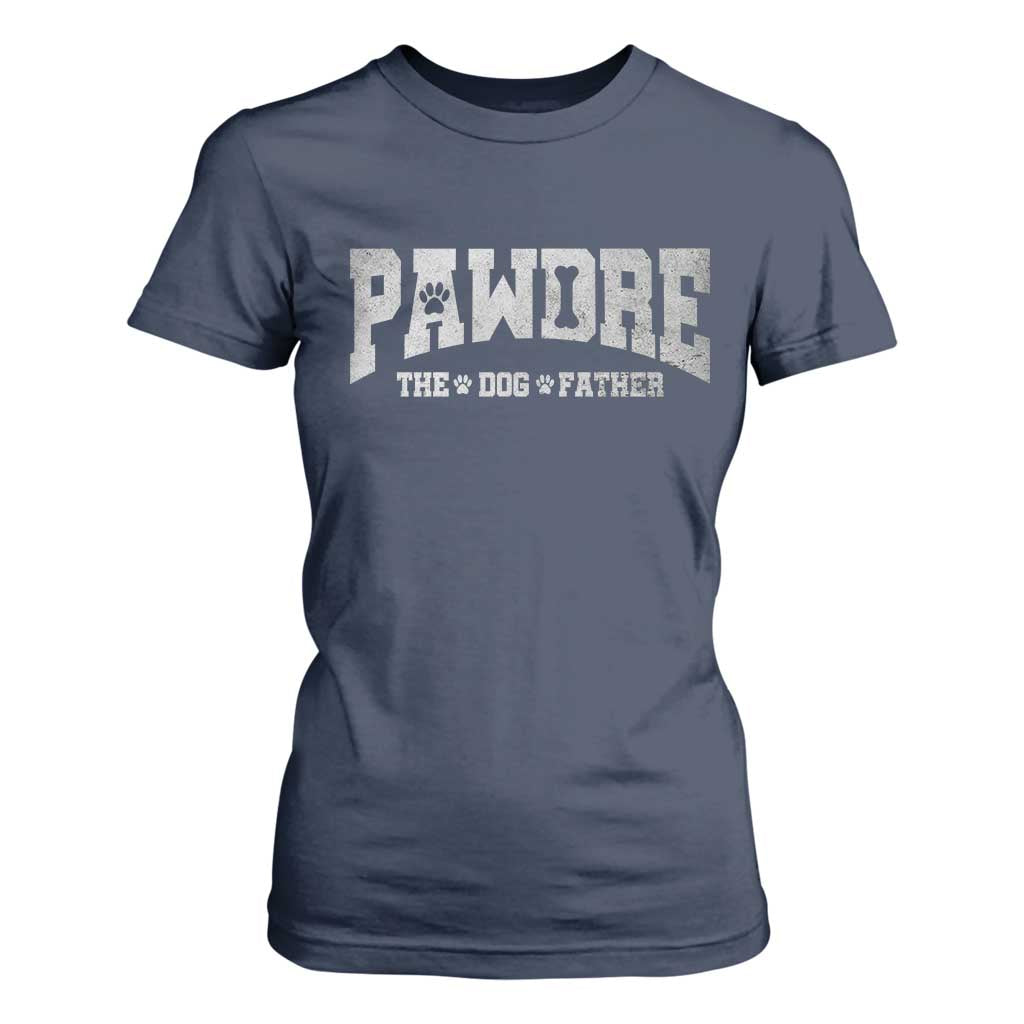 Pawdre The Dog Father T Shirt For Women Dog Dad Christmas Fathers Day TS10 Navy Print Your Wear