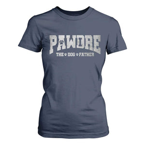Pawdre The Dog Father T Shirt For Women Dog Dad Christmas Fathers Day TS10 Navy Print Your Wear