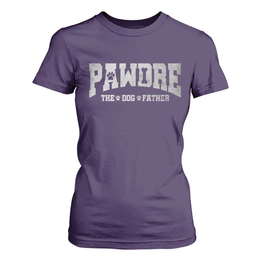 Pawdre The Dog Father T Shirt For Women Dog Dad Christmas Fathers Day TS10 Purple Print Your Wear
