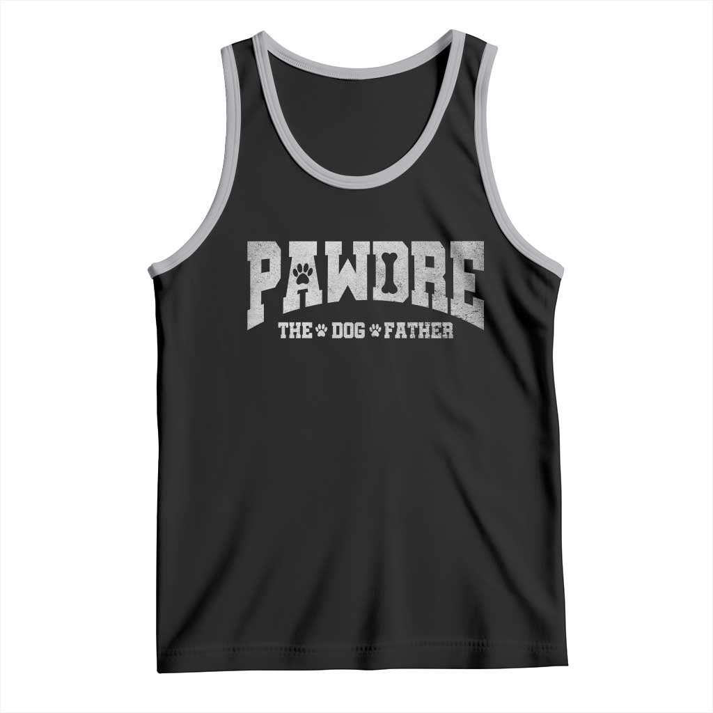 Pawdre The Dog Father Tank Top Dog Dad Christmas Fathers Day TS10 Black Athletic Heather Print Your Wear
