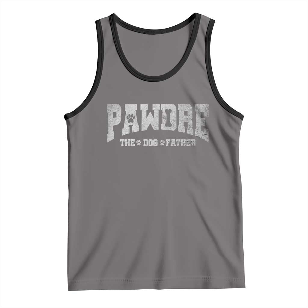 Pawdre The Dog Father Tank Top Dog Dad Christmas Fathers Day TS10 Deep Heather Black Print Your Wear