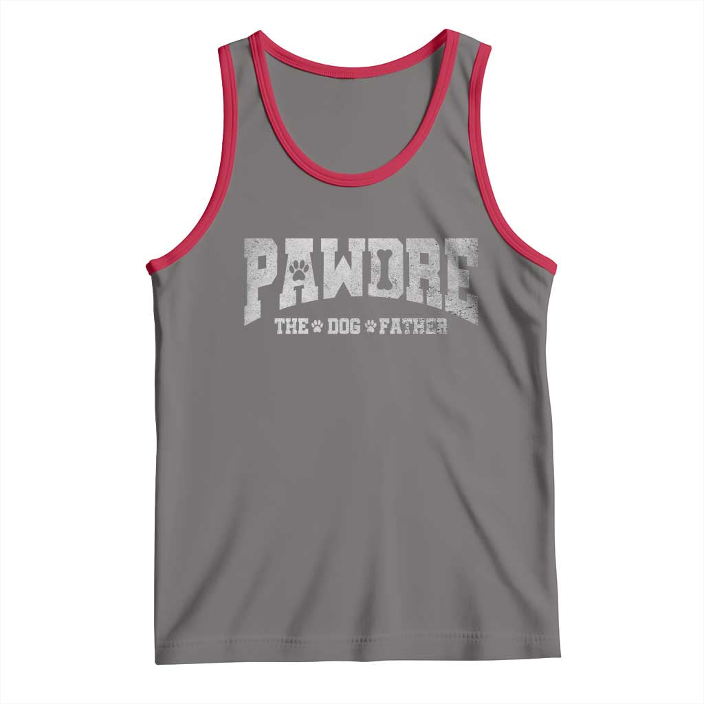 Pawdre The Dog Father Tank Top Dog Dad Christmas Fathers Day TS10 Deep Heather Red Print Your Wear