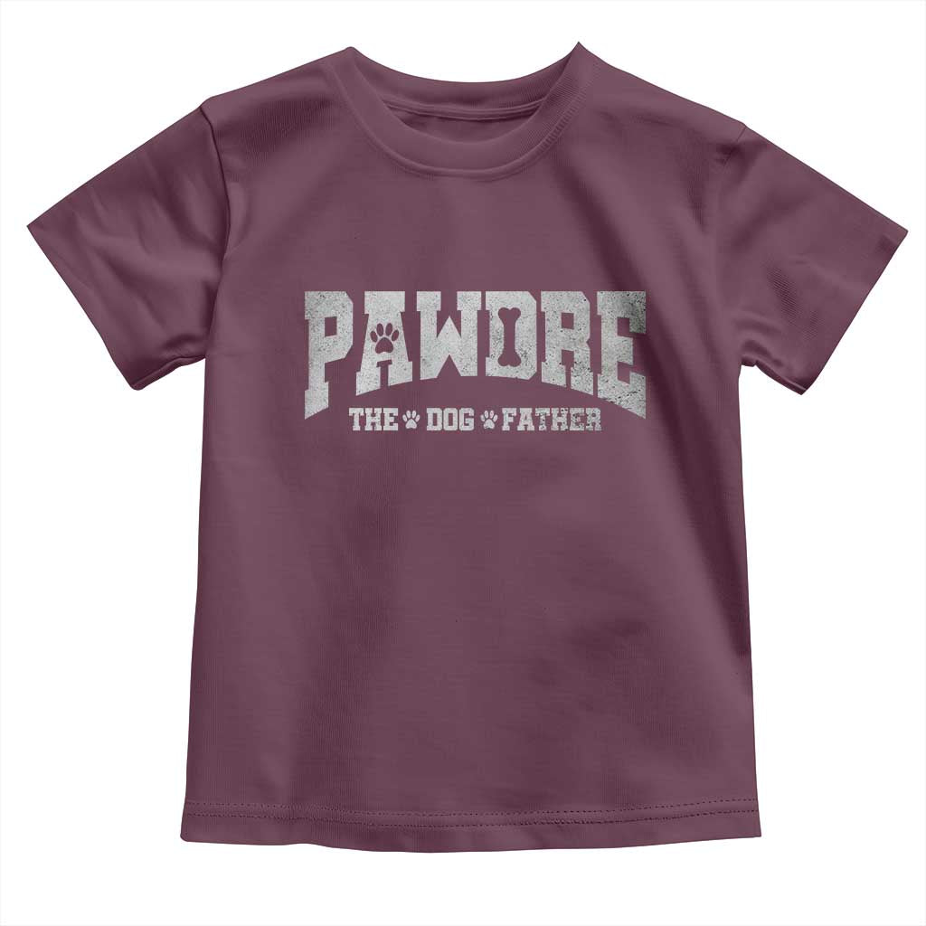 Pawdre The Dog Father Toddler T Shirt Dog Dad Christmas Fathers Day TS10 Maroon Print Your Wear