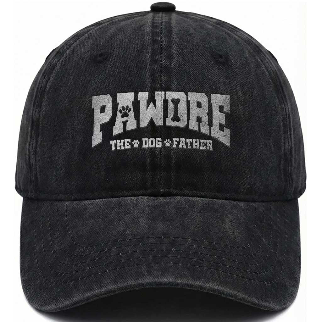 Pawdre The Dog Father Washed Cotton Baseball Cap Dog Dad Christmas Fathers Day TS10 Print Your Wear