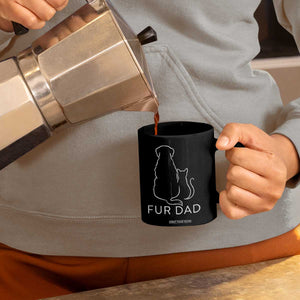 Fur Dad Coffee Mug Pet Lover Cat Dog Dad Funny Fathers Day TS10 Print Your Wear