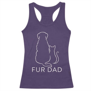 Fur Dad Racerback Tank Top Pet Lover Cat Dog Dad Funny Fathers Day TS10 Purple Print Your Wear