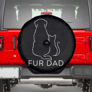 Fur Dad Spare Tire Cover Pet Lover Cat Dog Dad Funny Fathers Day TS10 Black Print Your Wear