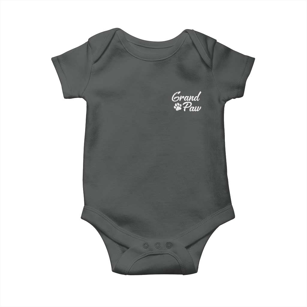 Grandpaw Baby Onesie Best Dog Grandpa Fathers Day Gift From Dog TS10 Dark Heather Print Your Wear