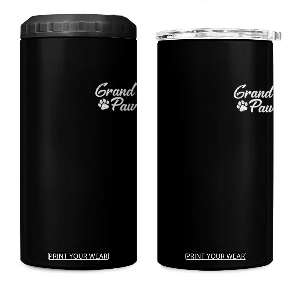 Grandpaw 4 in 1 Can Cooler Tumbler Best Dog Grandpa Fathers Day Gift From Dog TS10 One Size: 16 oz Black Print Your Wear