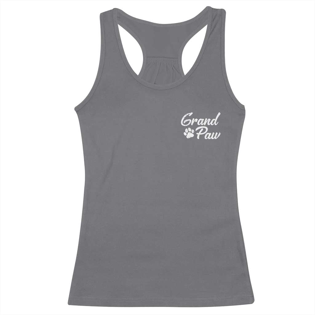 Grandpaw Racerback Tank Top Best Dog Grandpa Fathers Day Gift From Dog TS10 Charcoal Print Your Wear