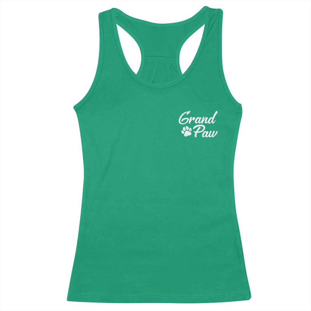 Grandpaw Racerback Tank Top Best Dog Grandpa Fathers Day Gift From Dog TS10 Irish Green Print Your Wear