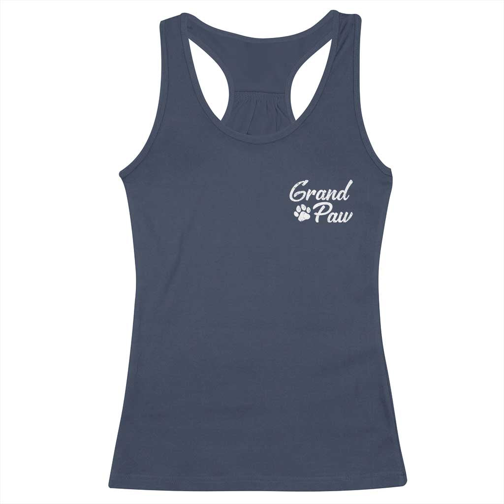 Grandpaw Racerback Tank Top Best Dog Grandpa Fathers Day Gift From Dog TS10 Navy Print Your Wear