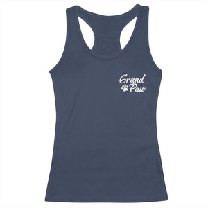 Grandpaw Racerback Tank Top Best Dog Grandpa Fathers Day Gift From Dog TS10 Navy Print Your Wear